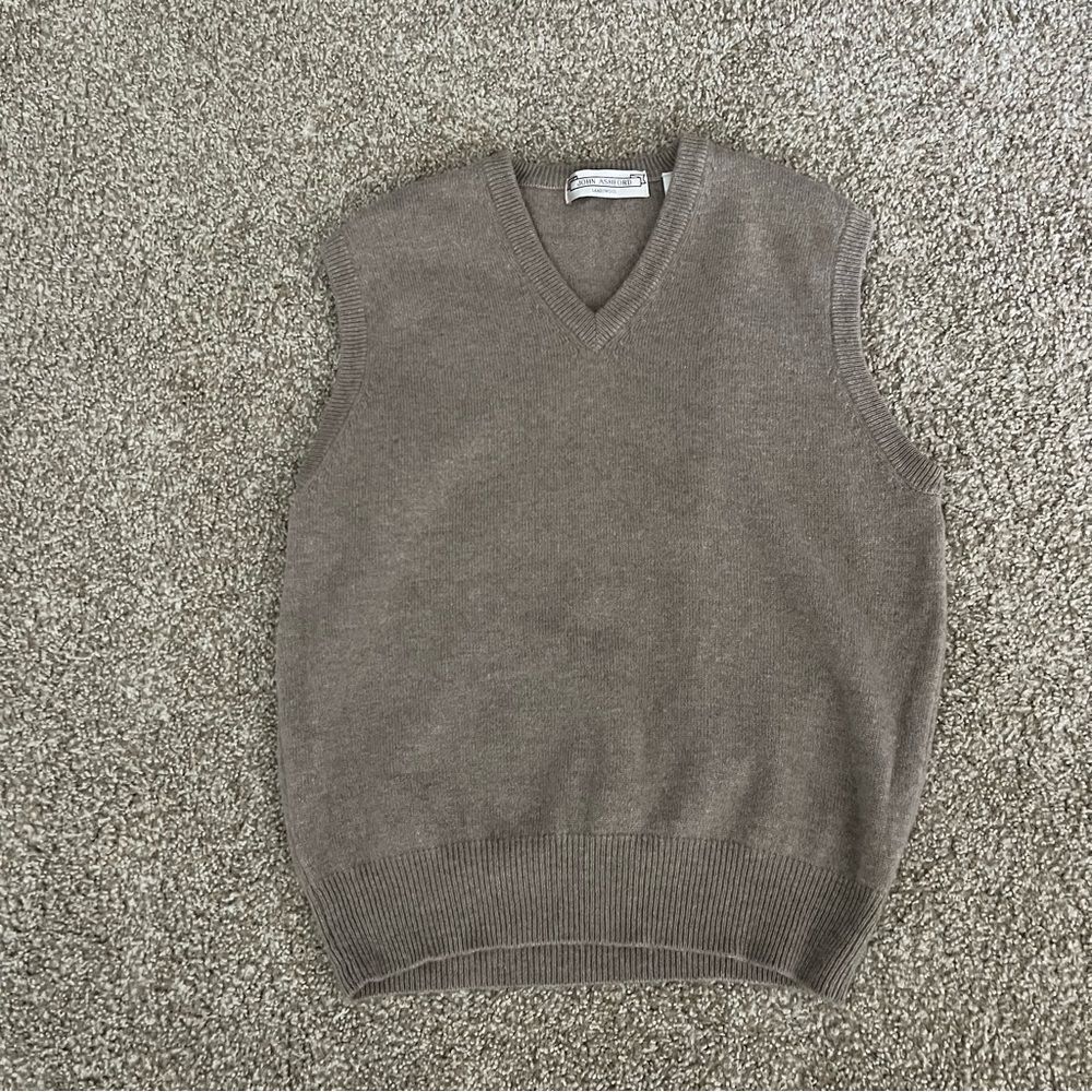 Vintage John Ashford lambswool sweater vest men's M